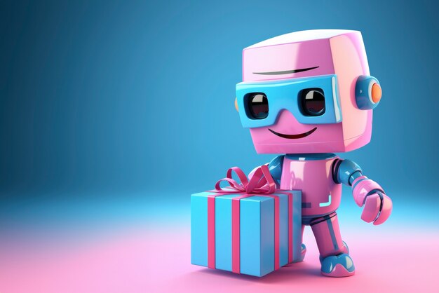 El robot de entrega 3D en funcionamiento
