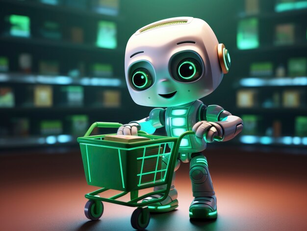 El robot de entrega 3D en funcionamiento