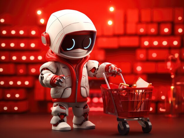El robot de entrega 3D en funcionamiento