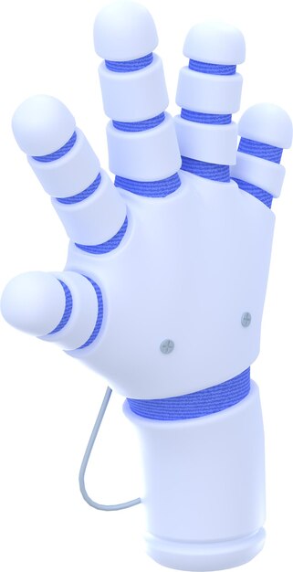 Robot mano 3d render abierto chatbot cyborg palm