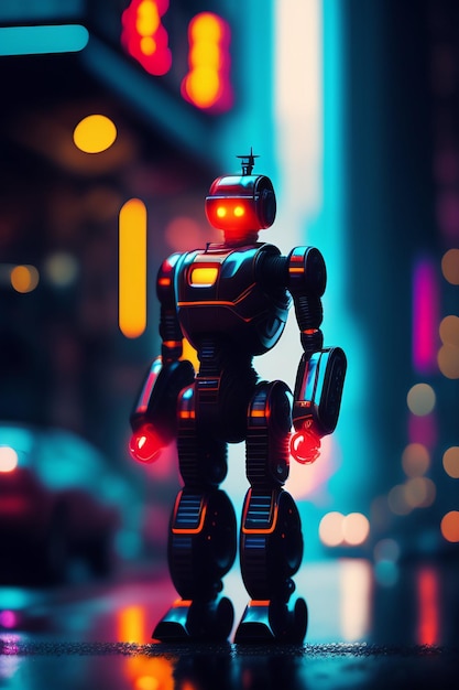Foto gratuita un robot con la palabra robot en él