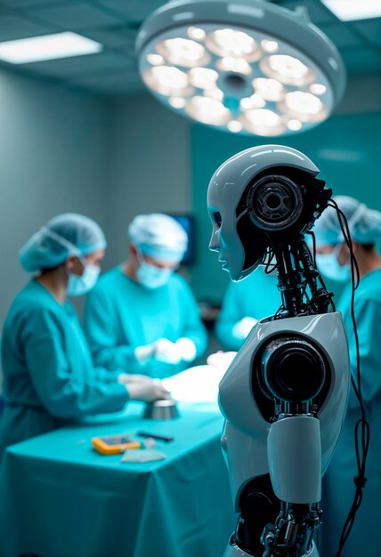 Robot quirúrgico en funcionamiento