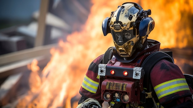 Un robot realiza trabajos de bombero en lugar de humanos