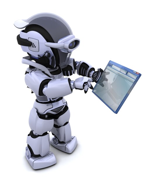 Robot con una tablet
