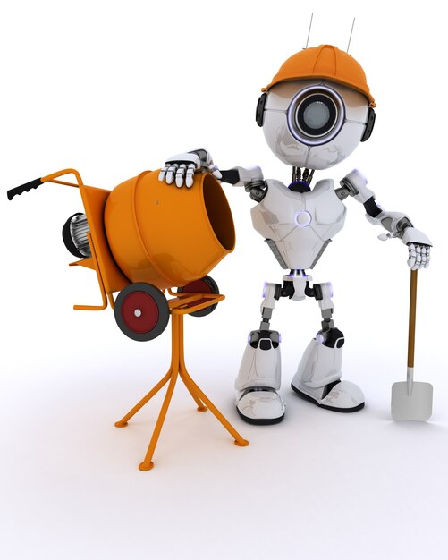 Robot trabajador de la construcción