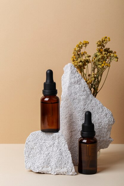 Rocas y productos de terapia herbal