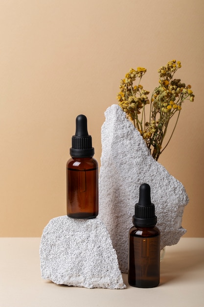 Rocas y productos de terapia herbal