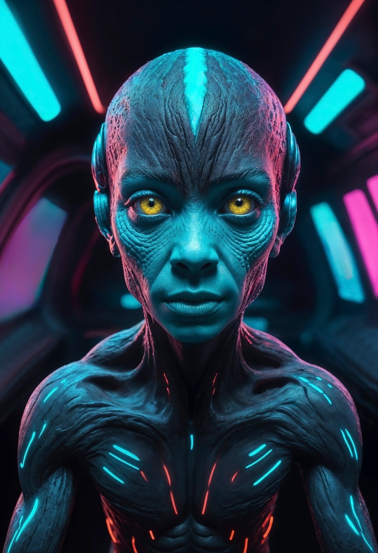 Foto gratuito el rodaje de fantastic alien
