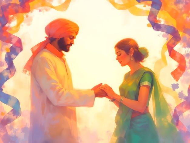 Romantic indian wedding ceremony