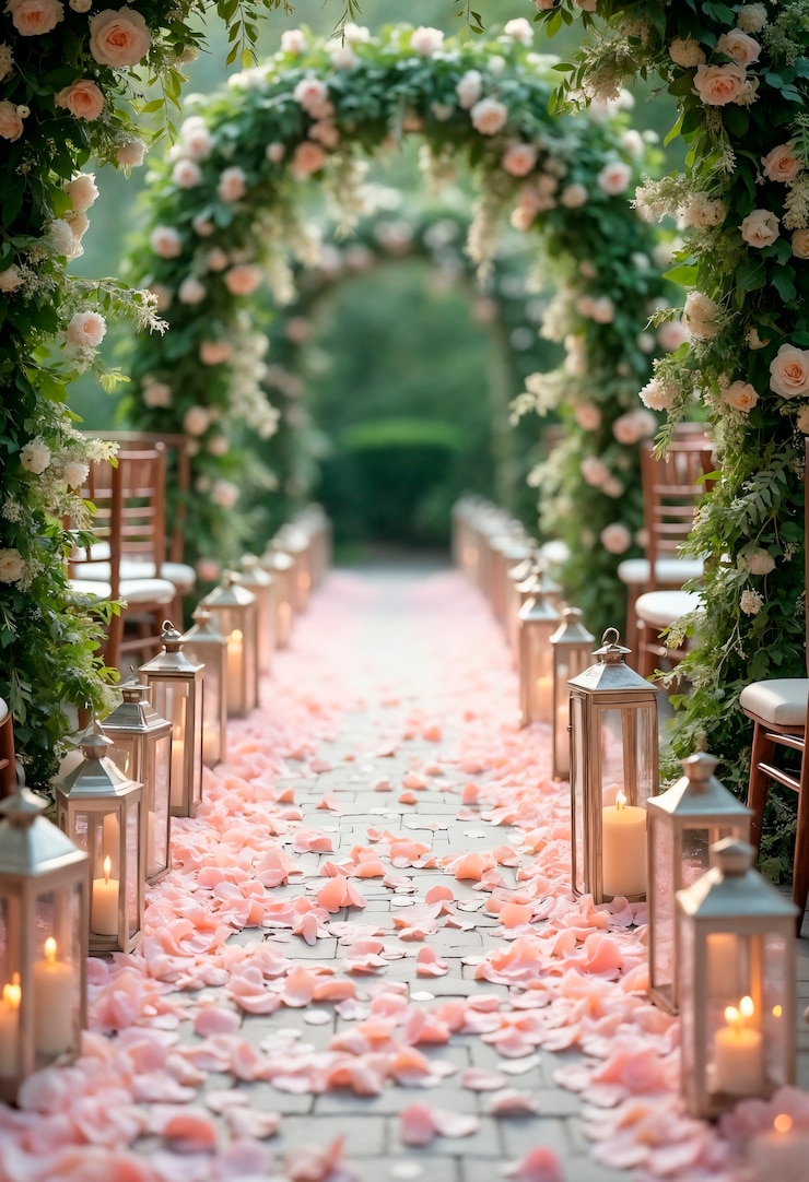 Photo Gratis romantic wedding aisle