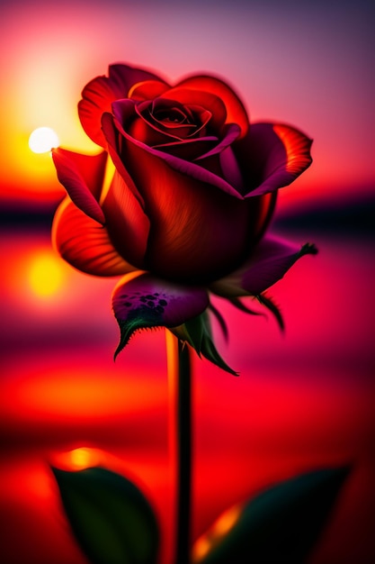 Foto gratuita rosas rojas al atardecer