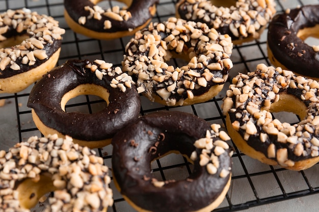 Rosquillas glaseadas de primer plano