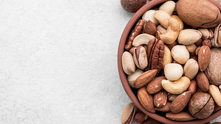 Photo Gratis ruang salin kacang dalam mangkuk