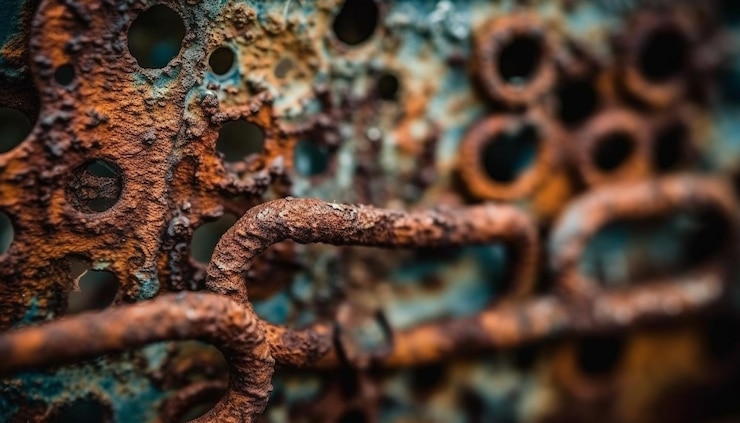 Foto gratuito rueda de acero desgastada abandonada en la naturaleza generada por ia