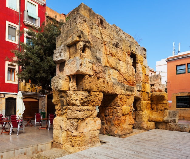 ruinas de las murallas romanas. Tarragona