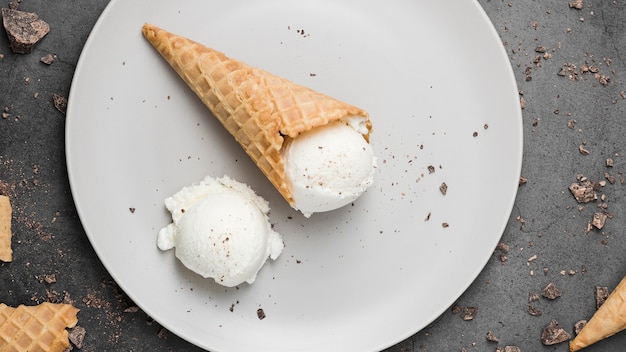 Sabor plano de vainilla para helado