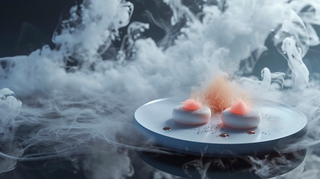 Foto gratuita sabrosa comida cocinada con humo