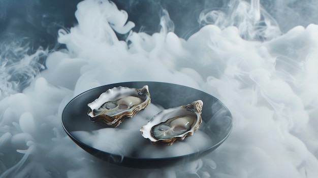 Sabrosa comida cocinada con humo