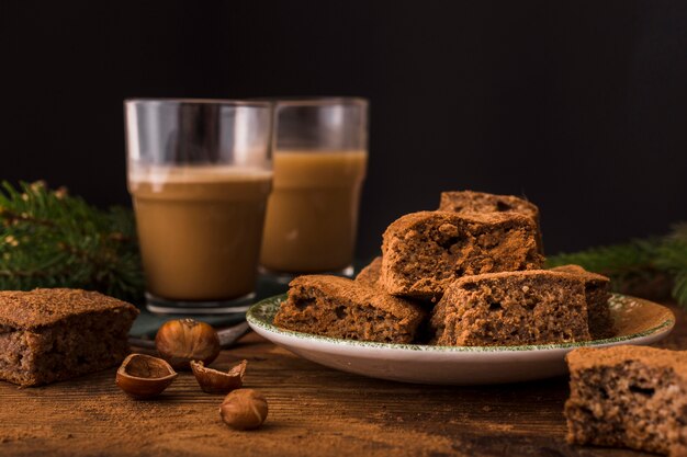 Sabrosos brownies y castañas de chocolate