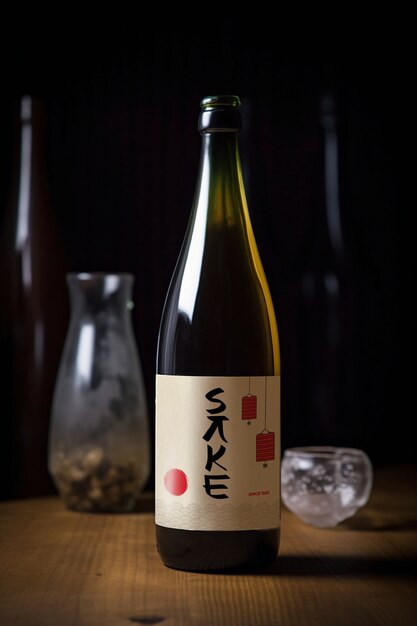 Sake bebida japonesa bodegón