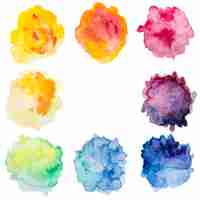 Foto gratuita salpicaduras abstractas de colorido espacio de copia de acuarela
