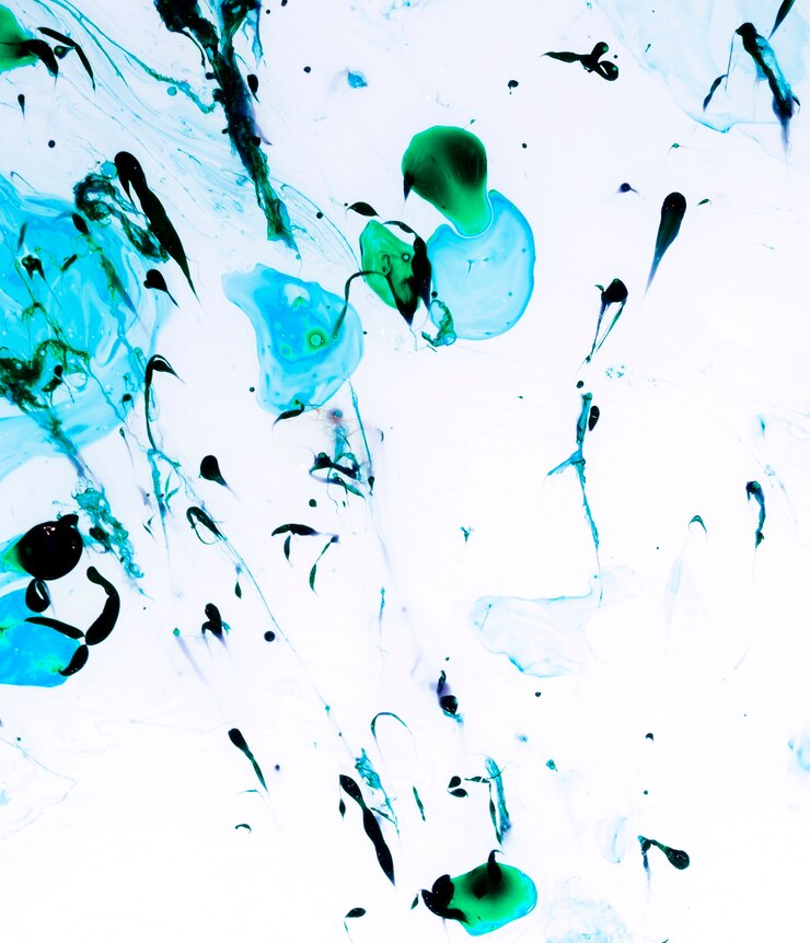 Foto gratuito salpicaduras de colores azul y verde.