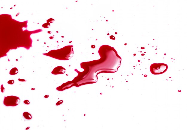 Salpicaduras de sangre y gotas