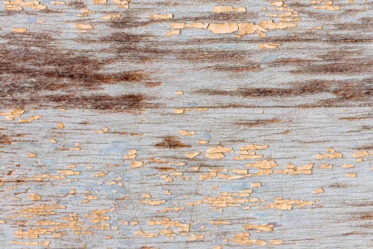 Foto gratuito salto de pintura sobre superficie de madera envejecida