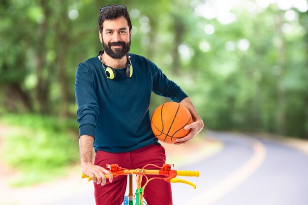 Salud retrato natural bicicleta adulto