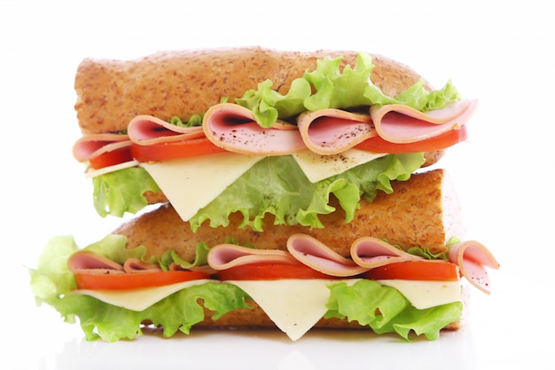 Foto gratuita sandwich fresco y sabroso