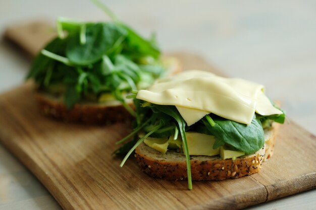 Sandwiches de desayuno a bordo