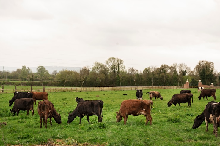 Photo Gratis sapi merumput di alam