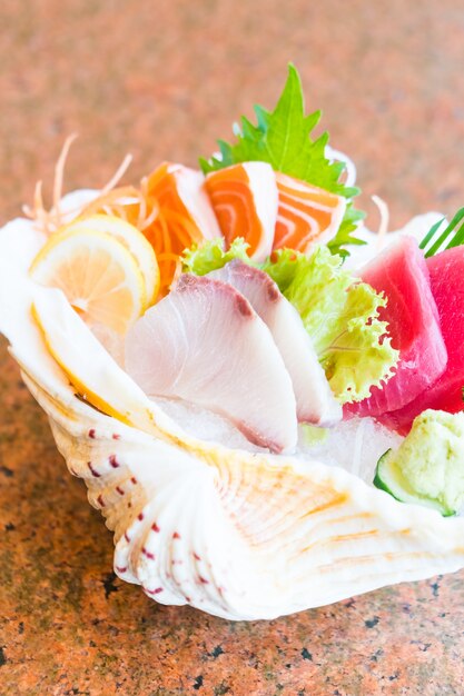 Sashimi crudo y fresco