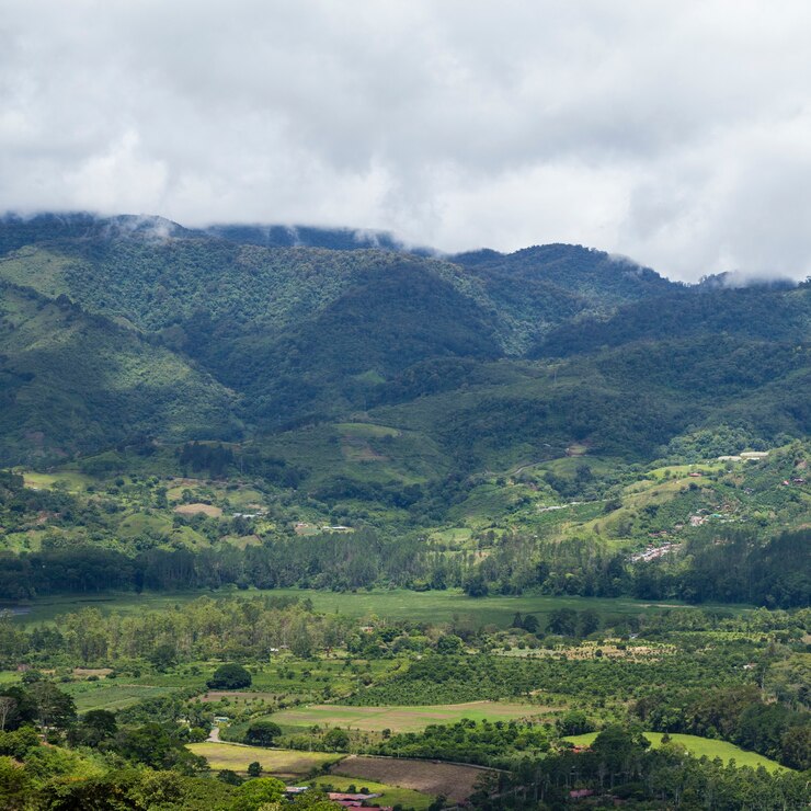 Photo Gratis scenic view of hill and mountain in costa rica