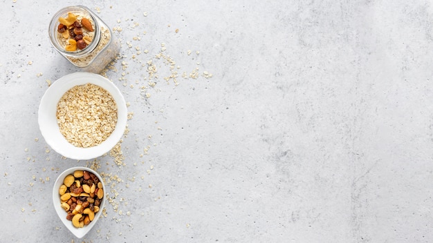 Semillas y cereales para el desayuno.