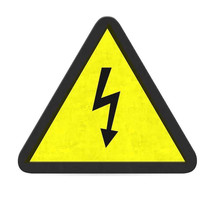 Foto gratuito señal de advertencia eléctrica