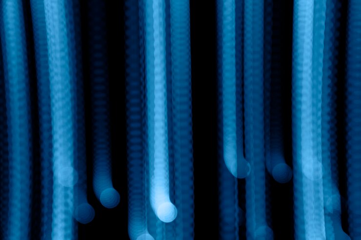 Foto gratuito senderos de luces azules que caen