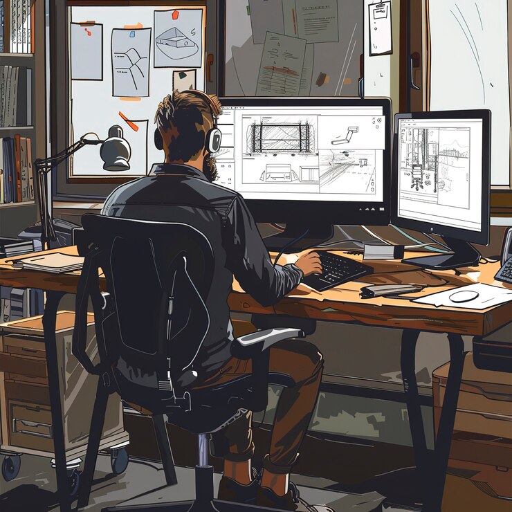 Photo Gratis seni digital designer industrial