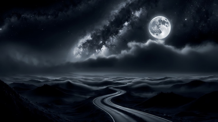 Photo Gratis seni digital langit malam kosmik gelap