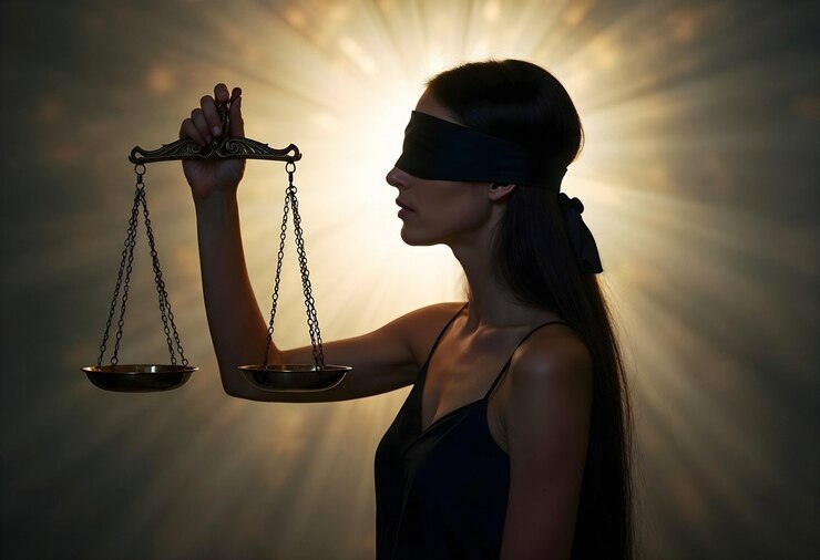 Foto gratuito señora justicia