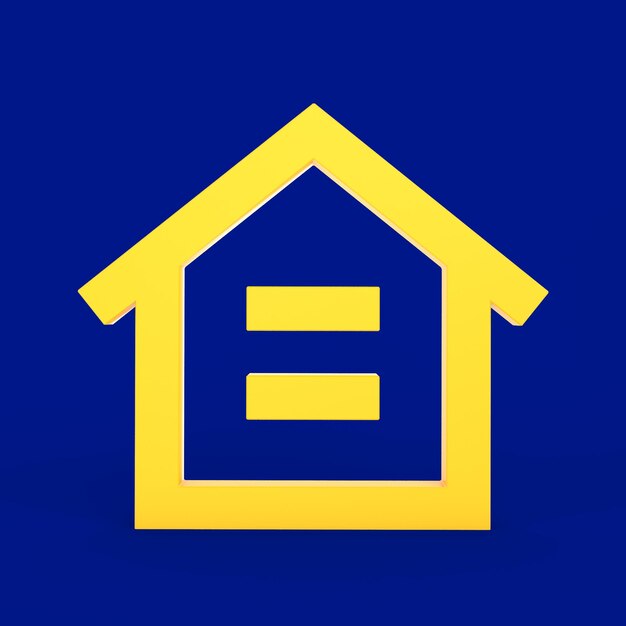 Signo de icono de inicio Lado frontal
