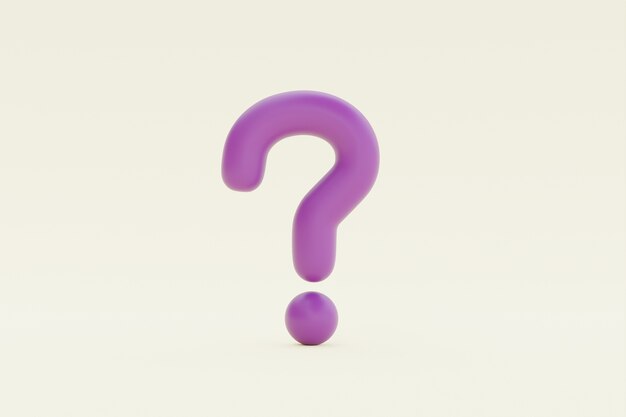 signo de interrogación morado