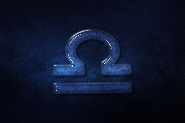 Foto gratuito signo del zodiaco libra, cielo azul, fondo de astrología del horóscopo, libra, horóscopo azul