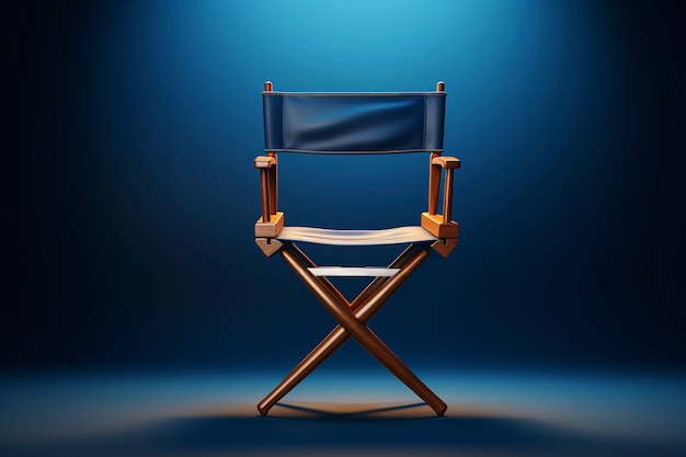 Foto gratuita la silla del director de películas en 3d