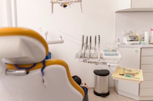 Sillón de dentista listo para ser utilizado