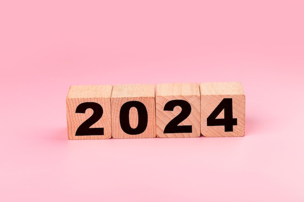 Foto gratuita simboliza el cambio de 2023 al nuevo año 2024.