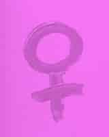Foto gratuita símbolo de género femenino