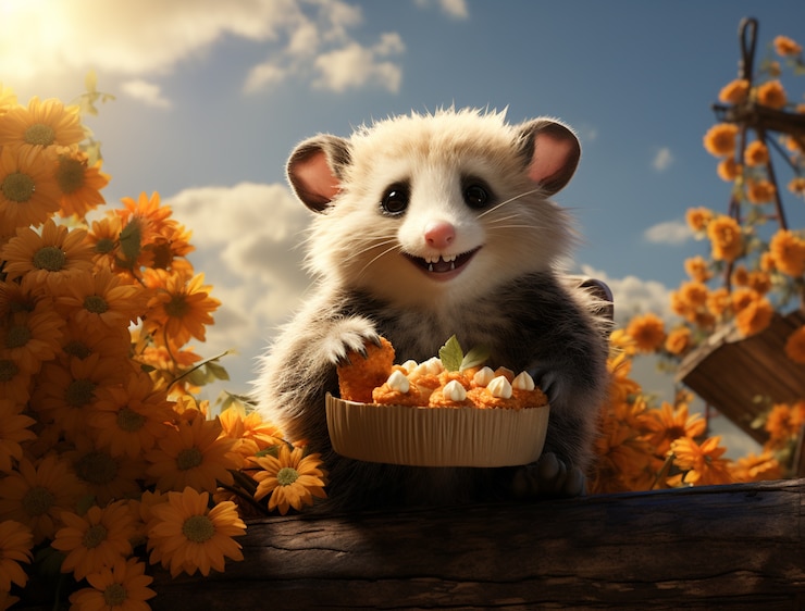 Foto gratuito la simpática zarigüeña al aire libre