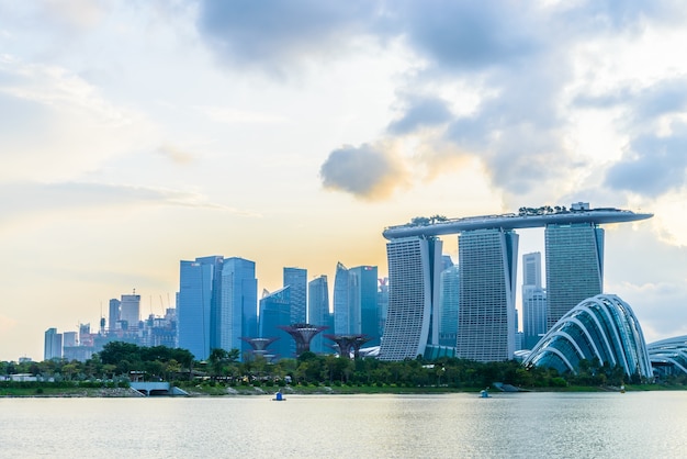 Singapur vista frente al mar arquitectura urbana