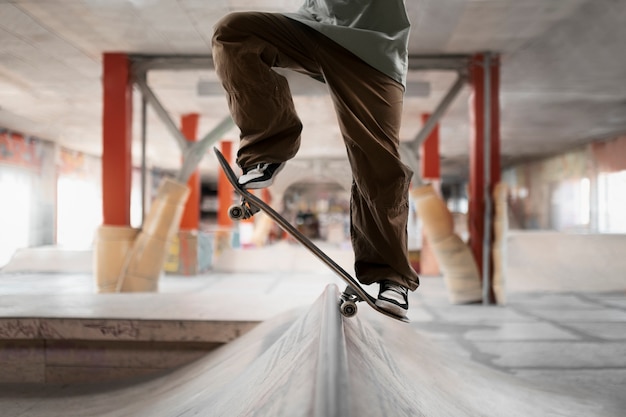 Skate parkteens en skate park